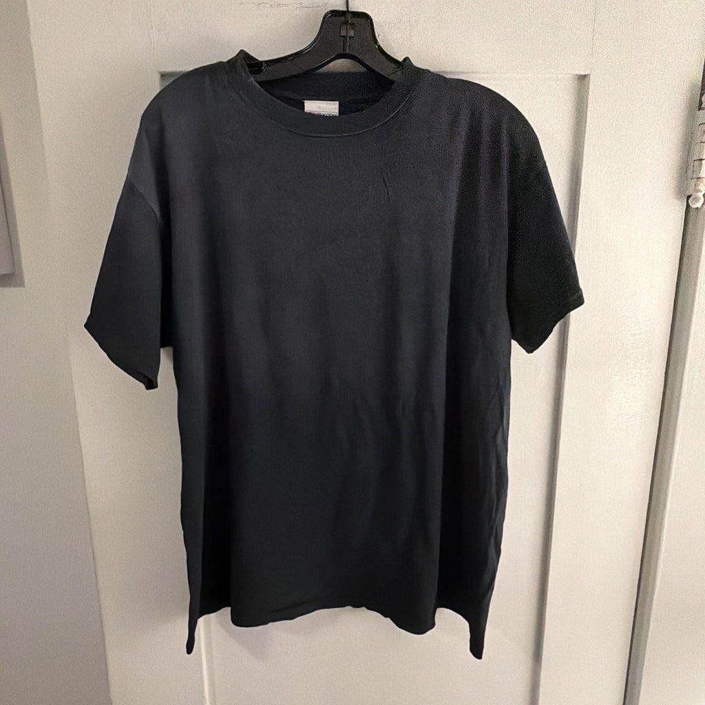 Akimbo T Shirt Dyed Vintage Dark Navy Almost Black-Potassium Sprayed Size Large Unisex T-shirt, Sweatshirt, Hoodie, Long Sleeve Tee - T-Shirt, Sweatshirt, Hoodie