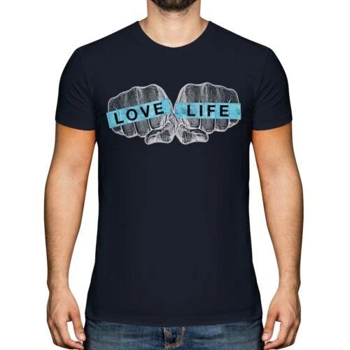 Love Leben Knuckles Bedruckt Herren Mode T-Shirt Slogan Top Hipster Swag Trendy Unisex T-shirt, Sweatshirt, Hoodie, Long Sleeve Tee - T-Shirt, Sweatshirt, Hoodie