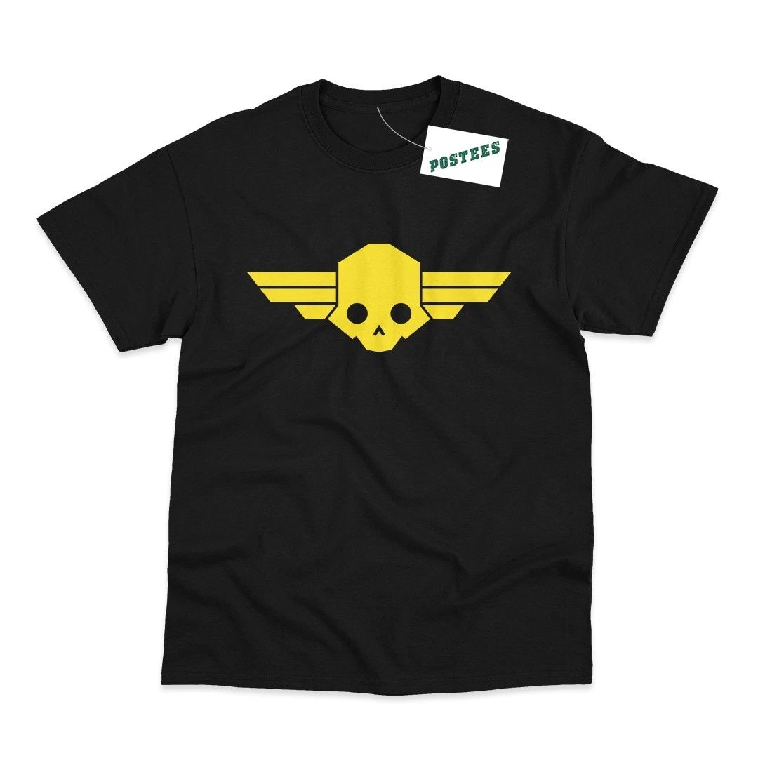 Skull Logo Inspired by Helldivers Gamer Printed T-Shirt Unisex T-shirt, Sweatshirt, Hoodie, Long Sleeve Tee - T-Shirt, Sweatshirt, Hoodie