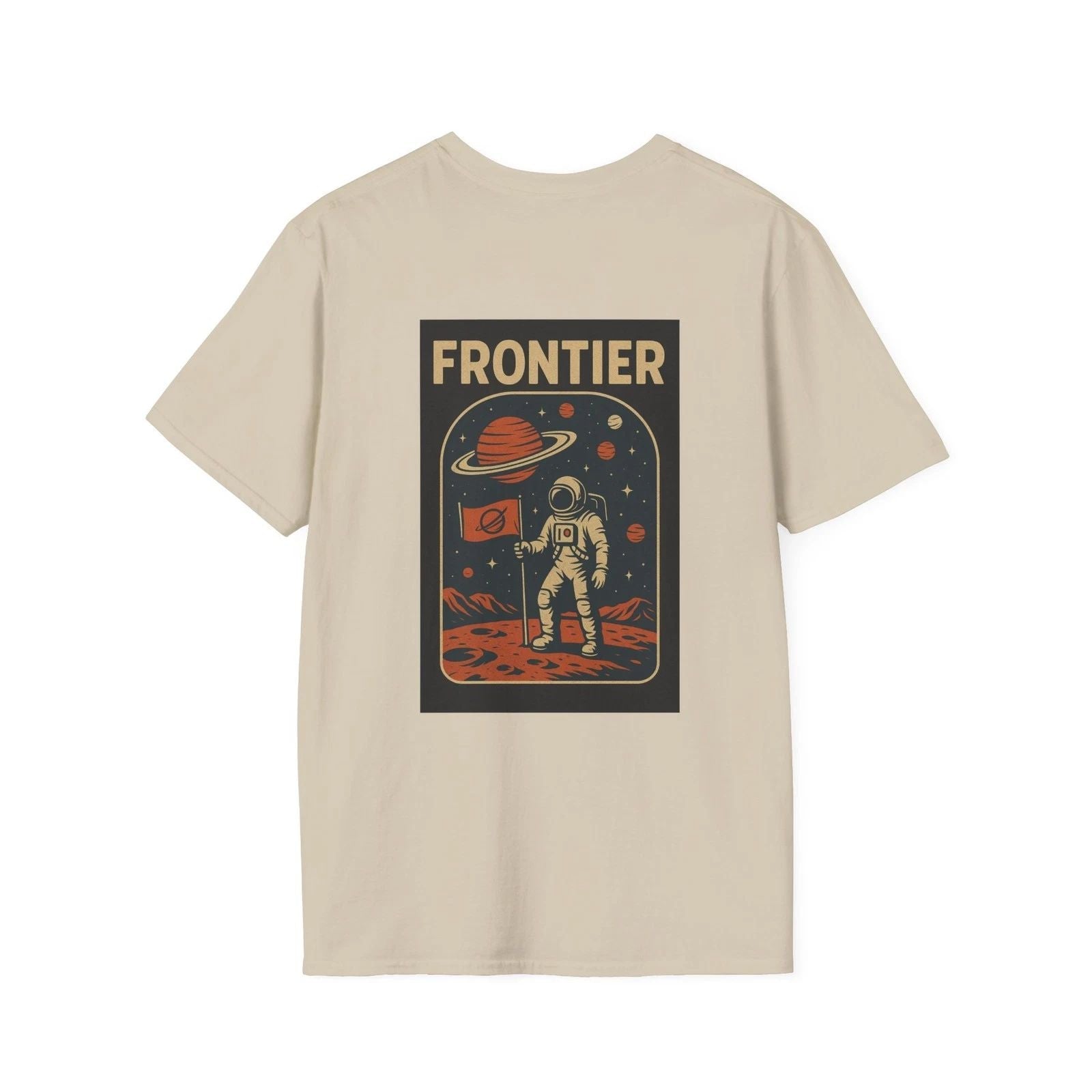Frontier Astronaut T-Shirt  Retro Space Graphic Tee | Limited Edition Unisex T-shirt, Sweatshirt, Hoodie, Long Sleeve Tee - T-Shirt, Sweatshirt, Hoodie