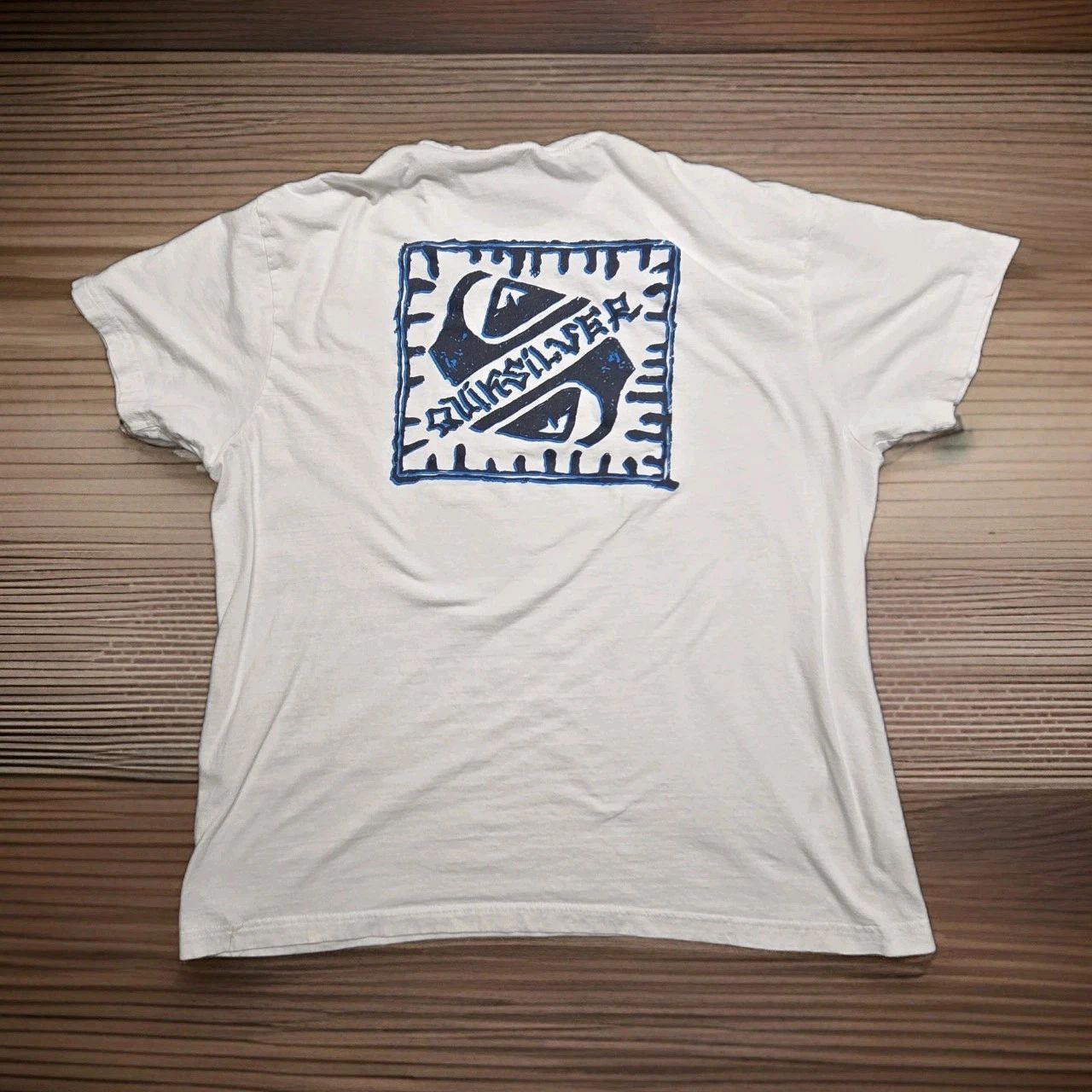 Quiksilver Tribal Box Logo Surf Tee White XL Unisex T-shirt, Sweatshirt, Hoodie, Long Sleeve Tee - T-Shirt, Sweatshirt, Hoodie
