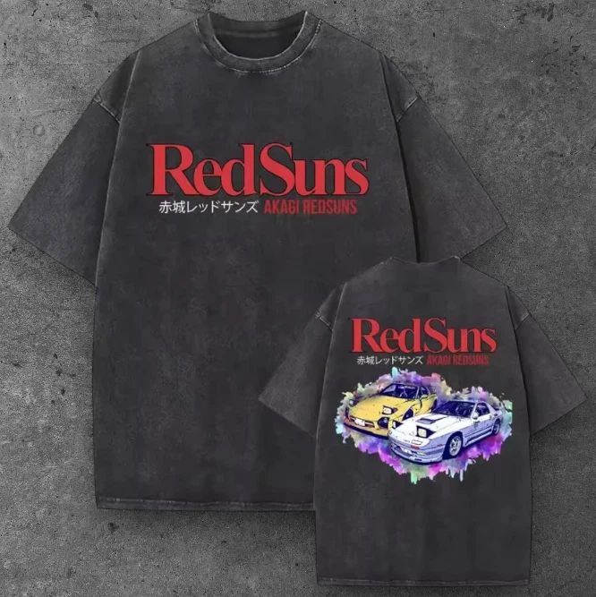Mens Japan Street Racing Oversized T Shirt Washed Black JDM Anime Style S-2XL Unisex T-shirt, Sweatshirt, Hoodie, Long Sleeve Tee - T-Shirt, Sweatshirt, Hoodie