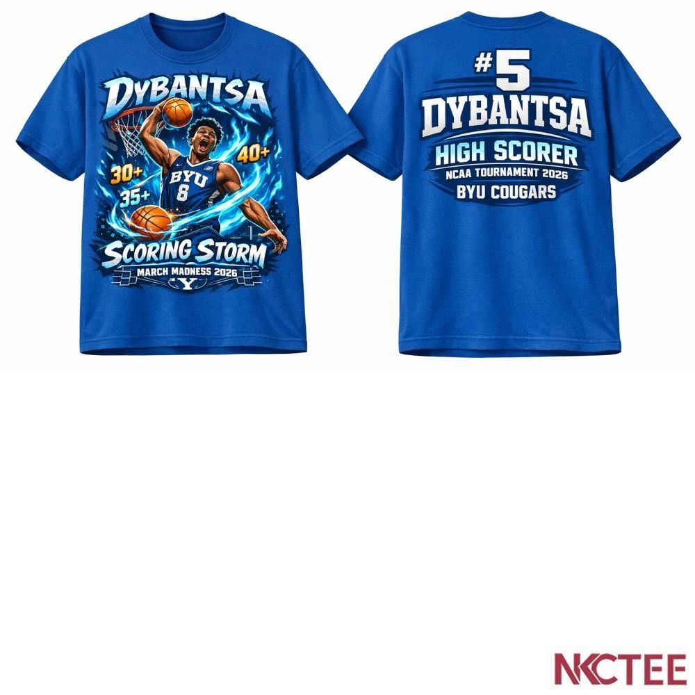 NKCtees AJ Dybantsa Scoring Storm BYU Cougars 2026 March Madness High Scorer T-Shirt Unisex T-shirt, Sweatshirt, Hoodie, Long Sleeve Tee - T-Shirt, Sweatshirt, Hoodie
