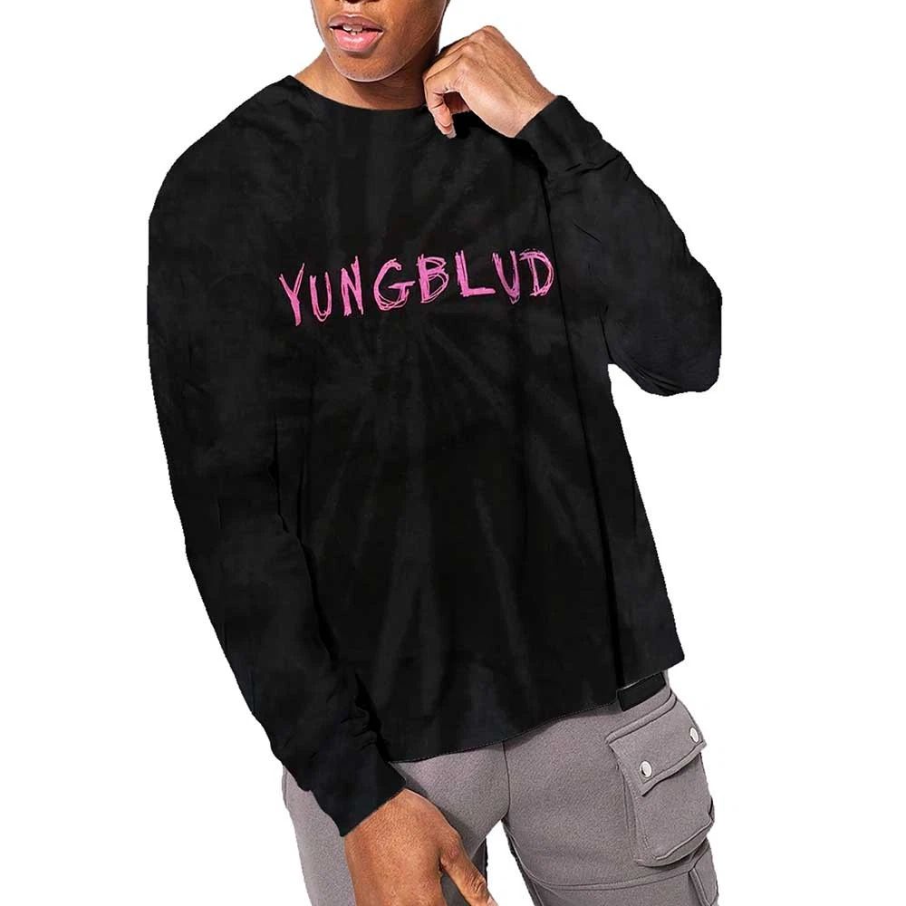 Yungblud Long Sleeve T-Shirt: Scratch Logo (Wash Collection) OFFICIAL NEW Unisex T-shirt, Sweatshirt, Hoodie, Long Sleeve Tee - T-Shirt, Sweatshirt, Hoodie