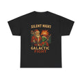 Silent Night Galactic Fight T-Shirt | Santa vs Alien Christmas Unisex T-shirt, Sweatshirt, Hoodie, Long Sleeve Tee - T-Shirt, Sweatshirt, Hoodie