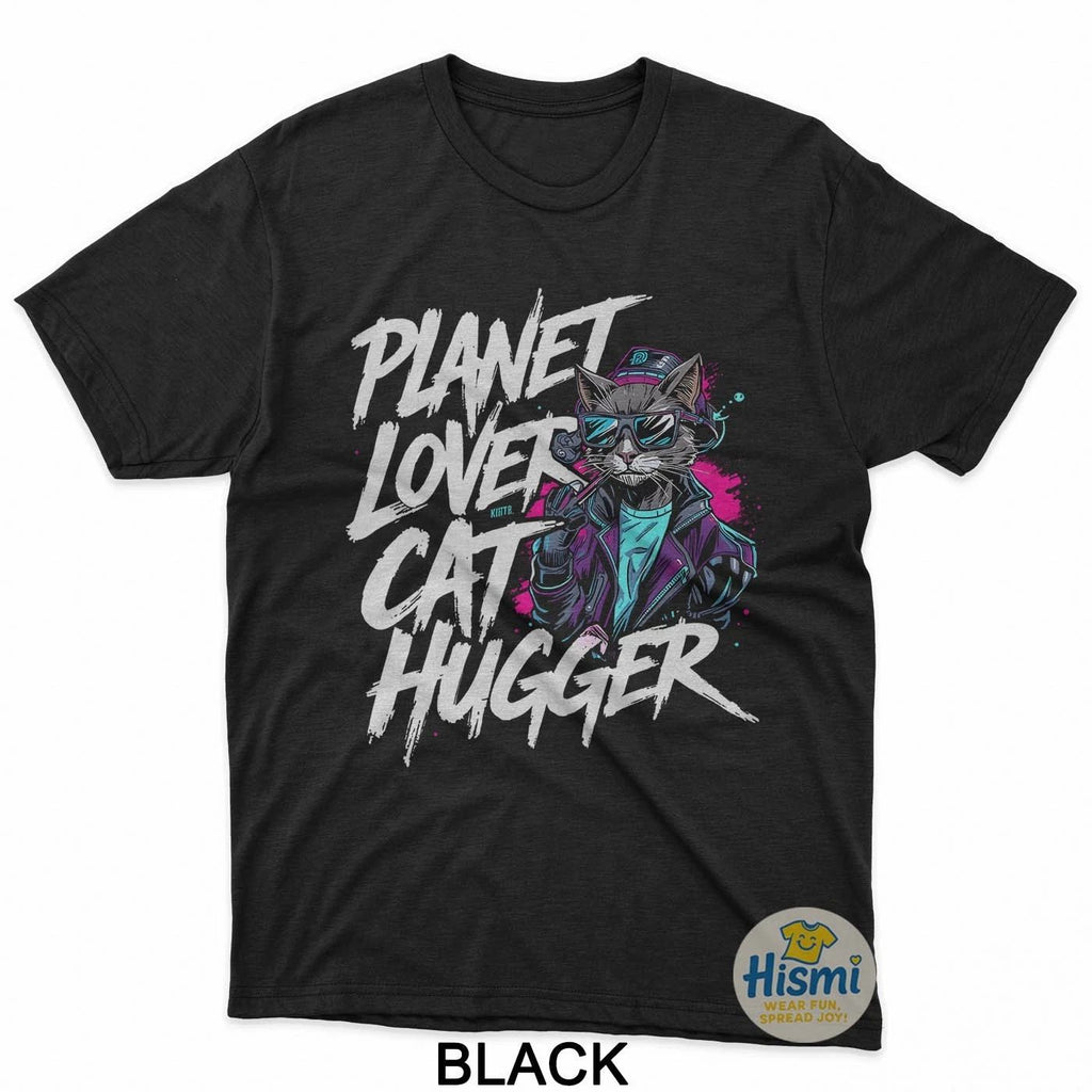 Planet Lover Cat Smoking Street Style Edgy Urban Cat Graphic T-Shirt Unisex T-shirt, Sweatshirt, Hoodie, Long Sleeve Tee - T-Shirt, Sweatshirt, Hoodie