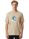 Dolphin-Surfing-1 Mens Graphic Tee, 100% Cotton, Casual Summer Wear Unisex T-shirt, Sweatshirt, Hoodie, Long Sleeve Tee - T-Shirt, Sweatshirt, Hoodie