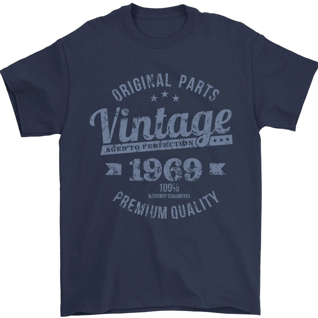Vintage Year 57th Birthday 1969 Mens T-Shirt 100% Cotton Unisex T-shirt, Sweatshirt, Hoodie, Long Sleeve Tee - T-Shirt, Sweatshirt, Hoodie