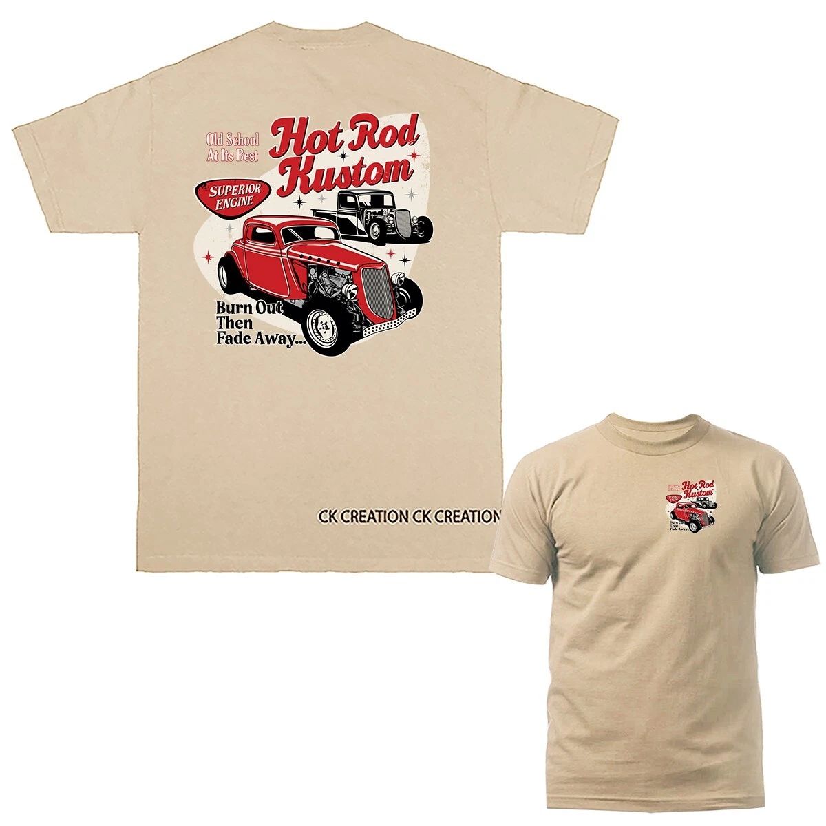 Hot Rod Kustom Classic Vintage Car Automobile Graphic T-shirt Unisex T-shirt, Sweatshirt, Hoodie, Long Sleeve Tee - T-Shirt, Sweatshirt, Hoodie