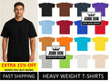 Plain T-shirts Round Neck Super Heavy Weight [S~7XL] Big size (BULK) [JOHN SON] Unisex T-shirt, Sweatshirt, Hoodie, Long Sleeve Tee - T-Shirt, Sweatshirt, Hoodie
