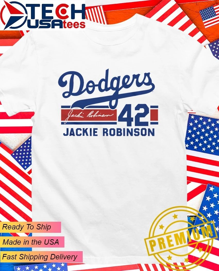 Los Angeles Dodgers Baseball Jackie Robinson No. 42 signature shirt Unisex T-shirt, Sweatshirt, Hoodie, Long Sleeve Tee - T-Shirt, Sweatshirt, Hoodie