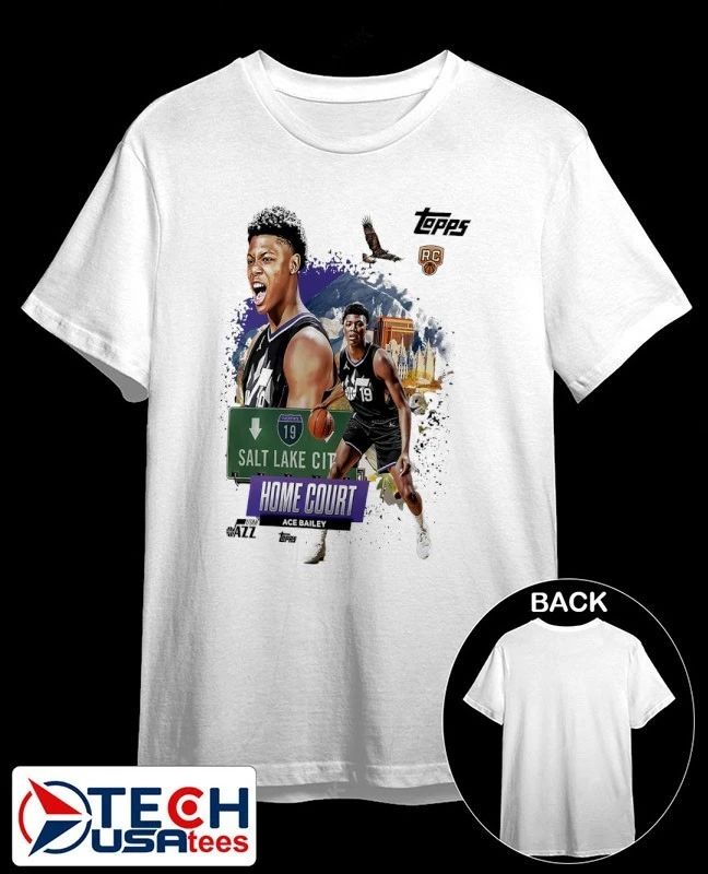 Ace Bailey Utah Jazz Topps Home Court graphic shirt Unisex T-shirt, Sweatshirt, Hoodie, Long Sleeve Tee - T-Shirt, Sweatshirt, Hoodie