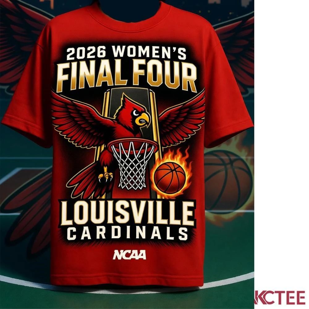 NKCtees 2026 NCAA womens basketball final four Louisville Cardinals shirt Unisex T-shirt, Sweatshirt, Hoodie, Long Sleeve Tee - T-Shirt, Sweatshirt, Hoodie