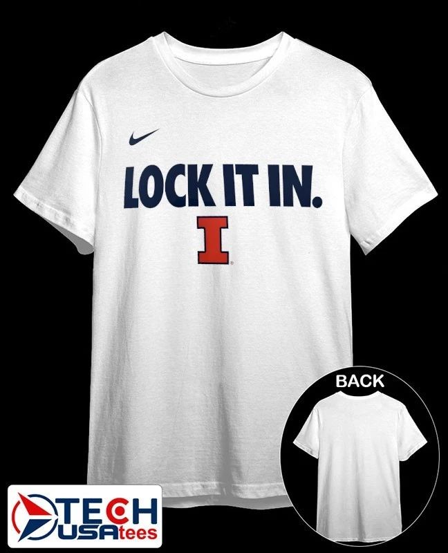 Lock it in Illinois Fighting Illini 2026 On-Court Bench shirt Unisex T-shirt, Sweatshirt, Hoodie, Long Sleeve Tee - T-Shirt, Sweatshirt, Hoodie