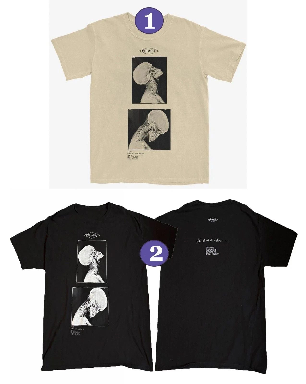 SALE! X-Ray Headbanger Hayley Williams Tour Shirt Reprint Unisex T-shirt, Sweatshirt, Hoodie, Long Sleeve Tee - T-Shirt, Sweatshirt, Hoodie