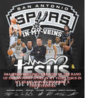 San Antonio Spurs in my veins Jesus in my heart signatures shirt Unisex T-shirt, Sweatshirt, Hoodie, Long Sleeve Tee - T-Shirt, Sweatshirt, Hoodie