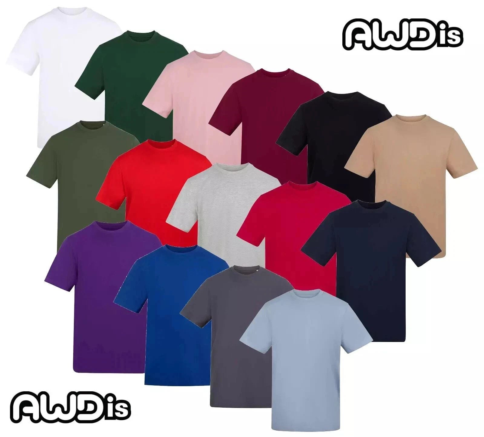 AWDis Unisex 150gsm Cotton Short Sleeve Crew Neck Tee T-Shirt Unisex T-shirt, Sweatshirt, Hoodie, Long Sleeve Tee - T-Shirt, Sweatshirt, Hoodie