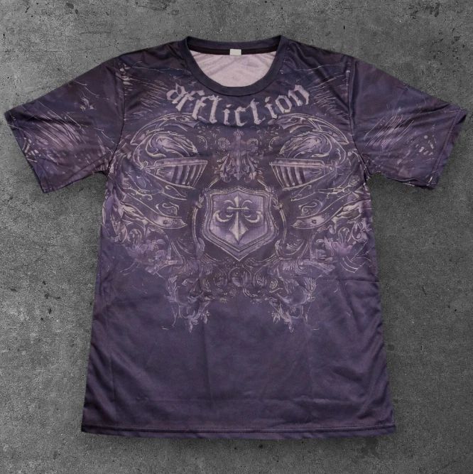 Mens Affliction Style T Shirt Washed Black Grunge Streetwear S-2XL Unisex T-shirt, Sweatshirt, Hoodie, Long Sleeve Tee - T-Shirt, Sweatshirt, Hoodie