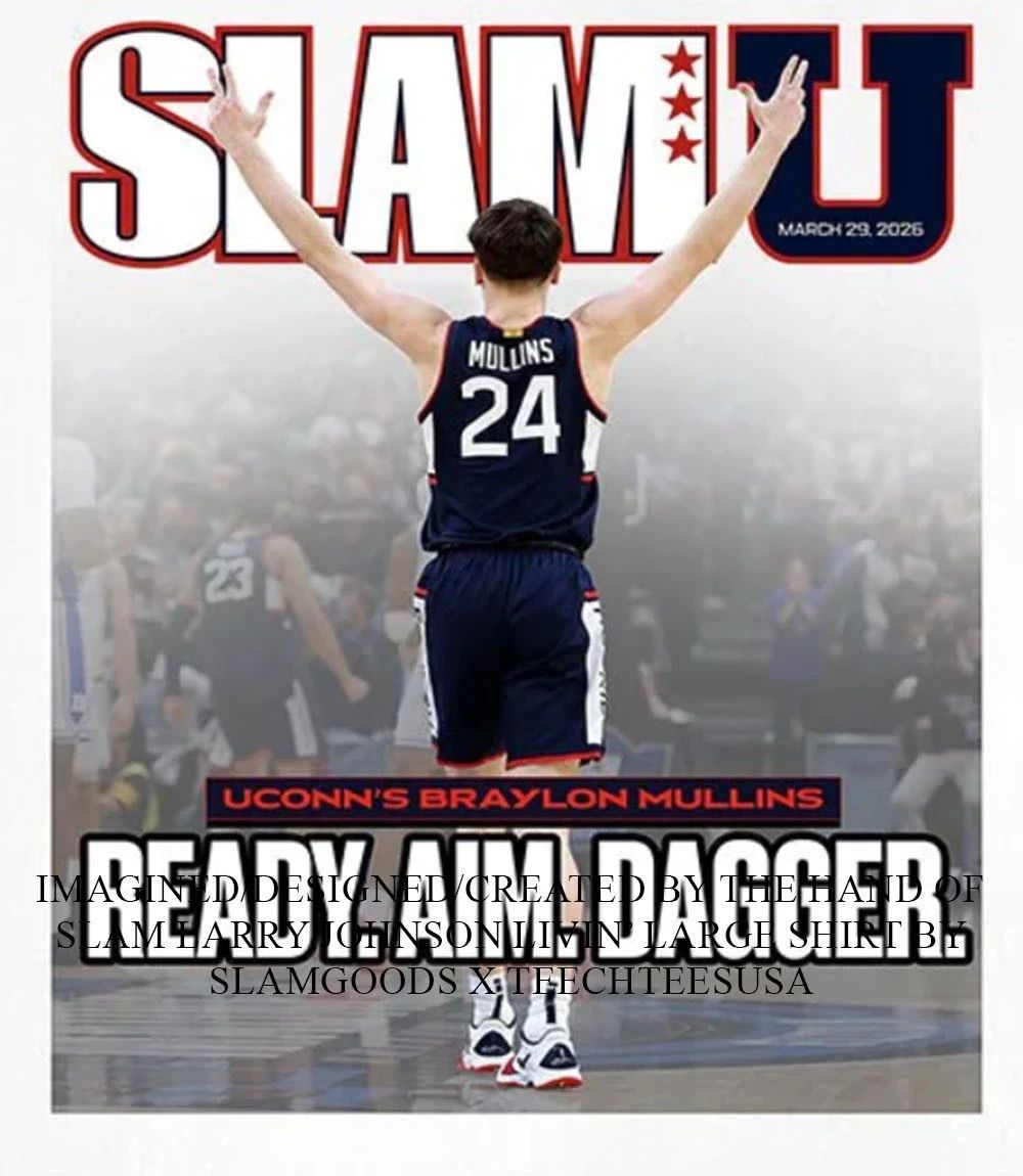 SLAM UConn Huskies Braylon Mullins ready aim dagger shirt by slamgoods Unisex T-shirt, Sweatshirt, Hoodie, Long Sleeve Tee - T-Shirt, Sweatshirt, Hoodie