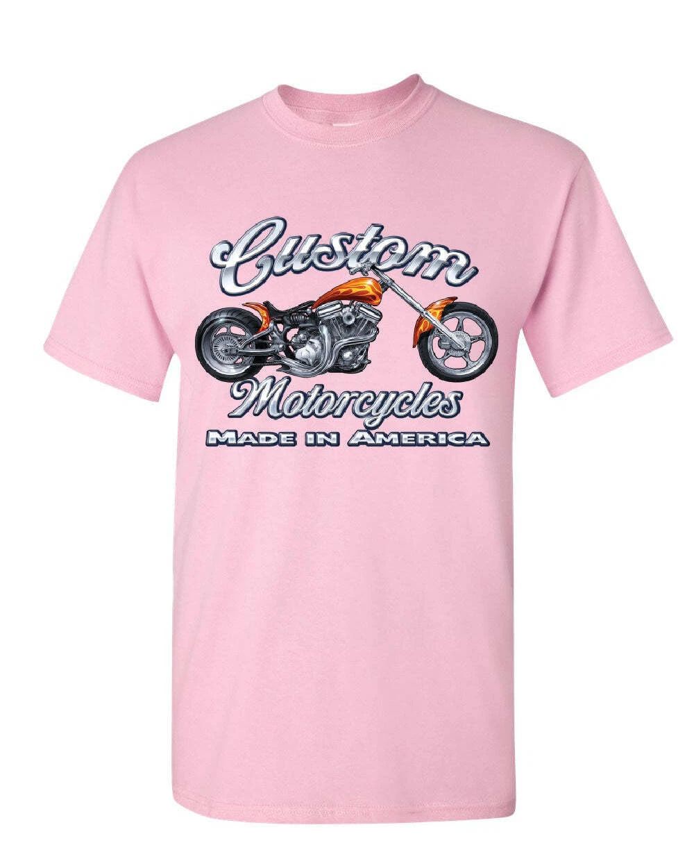 Custom Motorcycles T-Shirt Biker Chopper American Tradition USA Mens Tee Shirt Unisex T-shirt, Sweatshirt, Hoodie, Long Sleeve Tee - T-Shirt, Sweatshirt, Hoodie