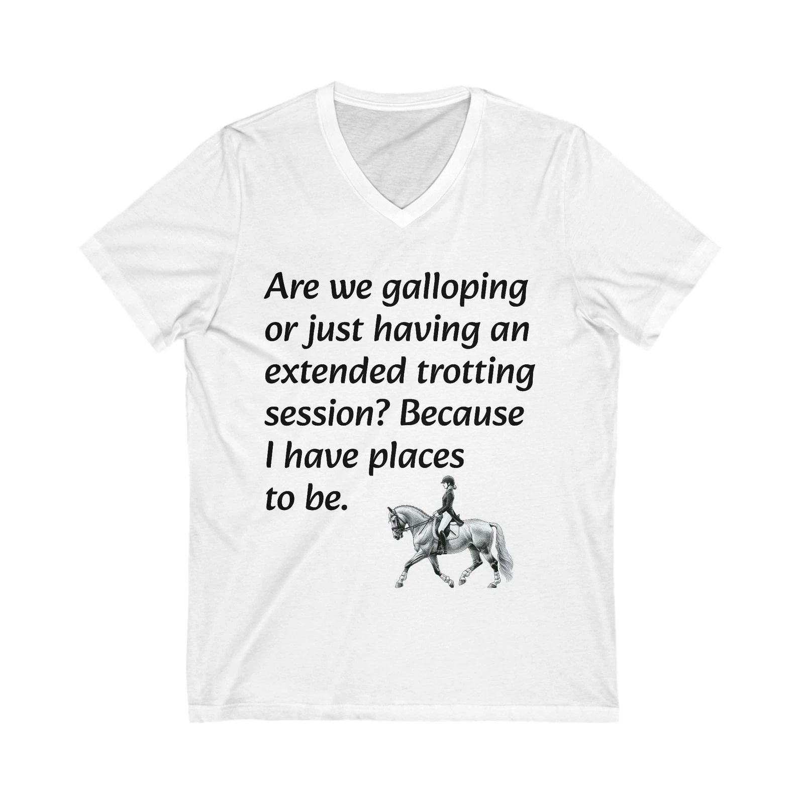 Equestrian V-Neck Tee - Stylish Ride Inspired Unisex Shirt Unisex T-shirt, Sweatshirt, Hoodie, Long Sleeve Tee - T-Shirt, Sweatshirt, Hoodie