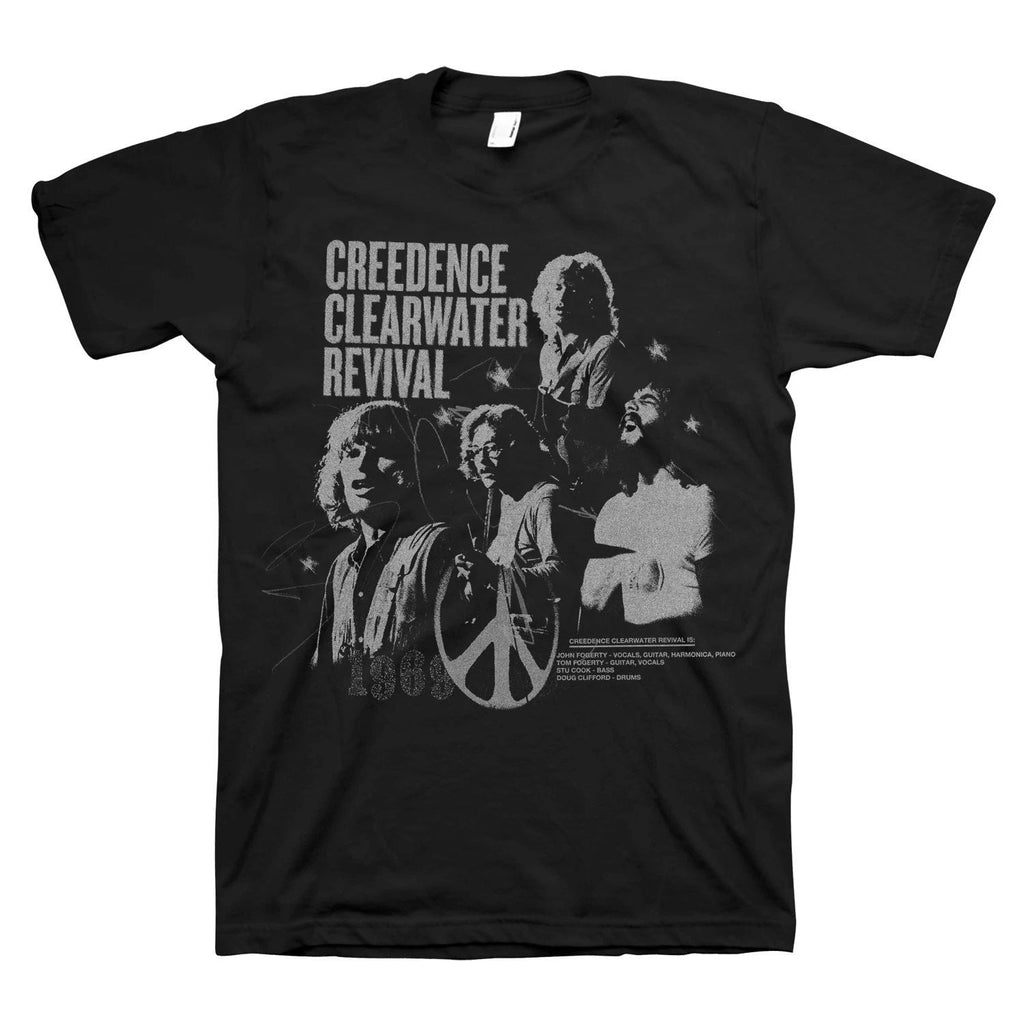 Creedence Clearwater Revival Peace Punk M, L, XL, 2XL Black T-Shirt Unisex T-shirt, Sweatshirt, Hoodie, Long Sleeve Tee - T-Shirt, Sweatshirt, Hoodie