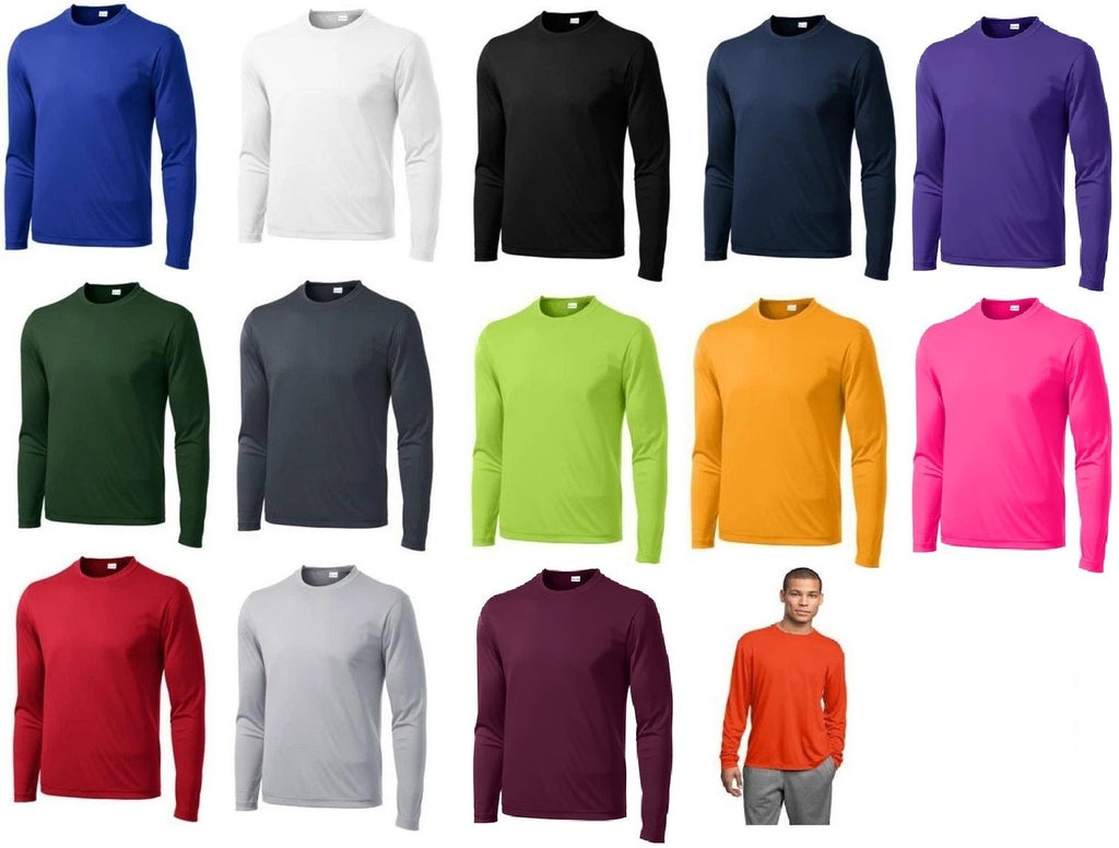 Mens Moisture Wicking Dry Long Sleeve dri-fit Running T-shirts S-4XL NEW ST350LS Unisex T-shirt, Sweatshirt, Hoodie, Long Sleeve Tee - T-Shirt, Sweatshirt, Hoodie