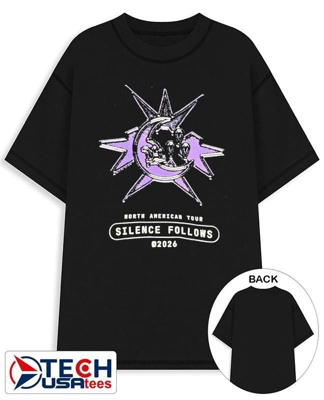 North American Tour Silence Follows 2026 shirt Unisex T-shirt, Sweatshirt, Hoodie, Long Sleeve Tee - T-Shirt, Sweatshirt, Hoodie