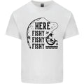 Here Fishy Fishy Funny Fishing Fisherman Mens Cotton T-Shirt Tee Top Unisex T-shirt, Sweatshirt, Hoodie, Long Sleeve Tee - T-Shirt, Sweatshirt, Hoodie