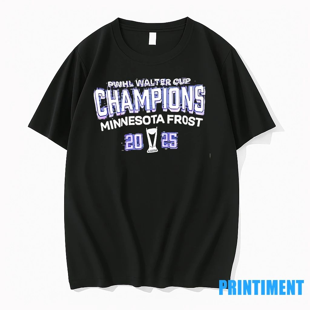 Minnesota Frost 2025 Pwhl Walter Cup Champions Tshirts Sweater Unisex T-shirt, Sweatshirt, Hoodie, Long Sleeve Tee - T-Shirt, Sweatshirt, Hoodie