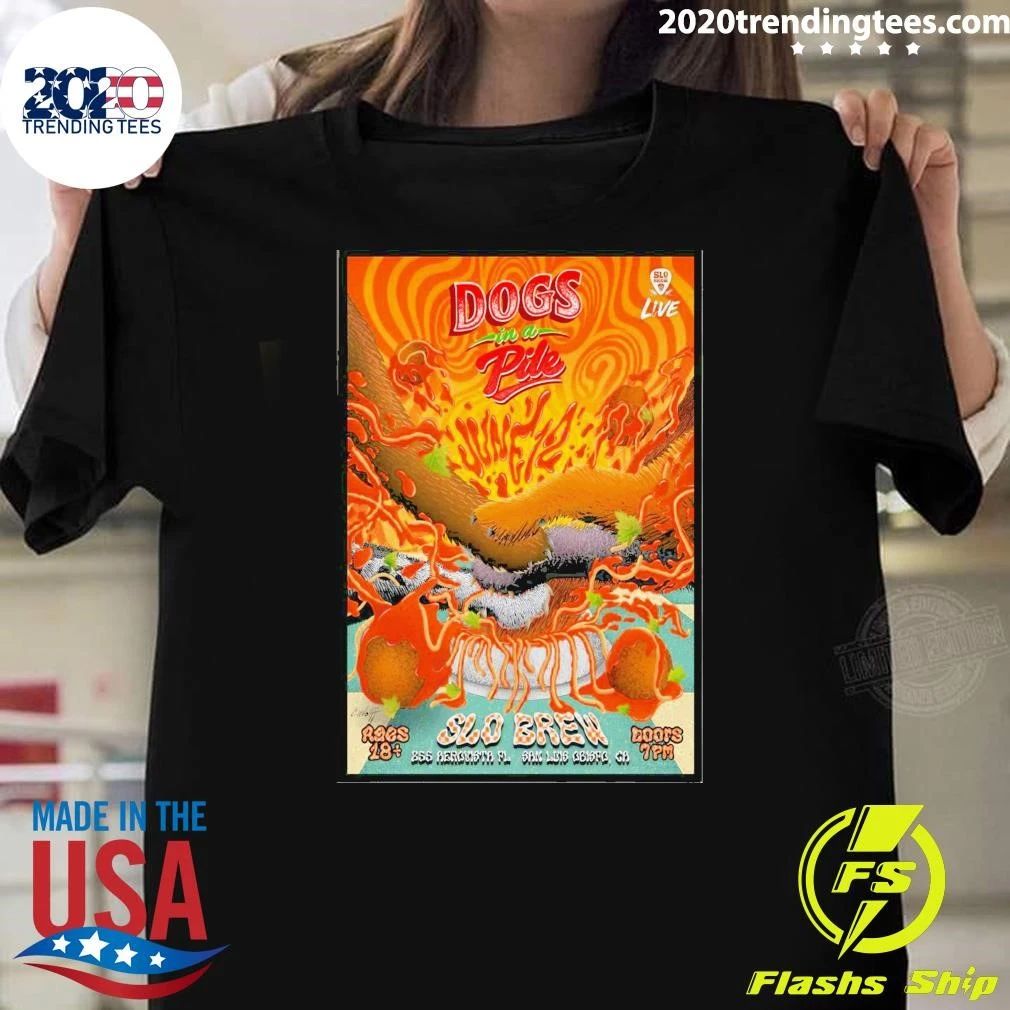 Dogs In A Pile In San Luis Obispo CA On June 12 2026 Tour Shirt Unisex T-shirt, Sweatshirt, Hoodie, Long Sleeve Tee - T-Shirt, Sweatshirt, Hoodie