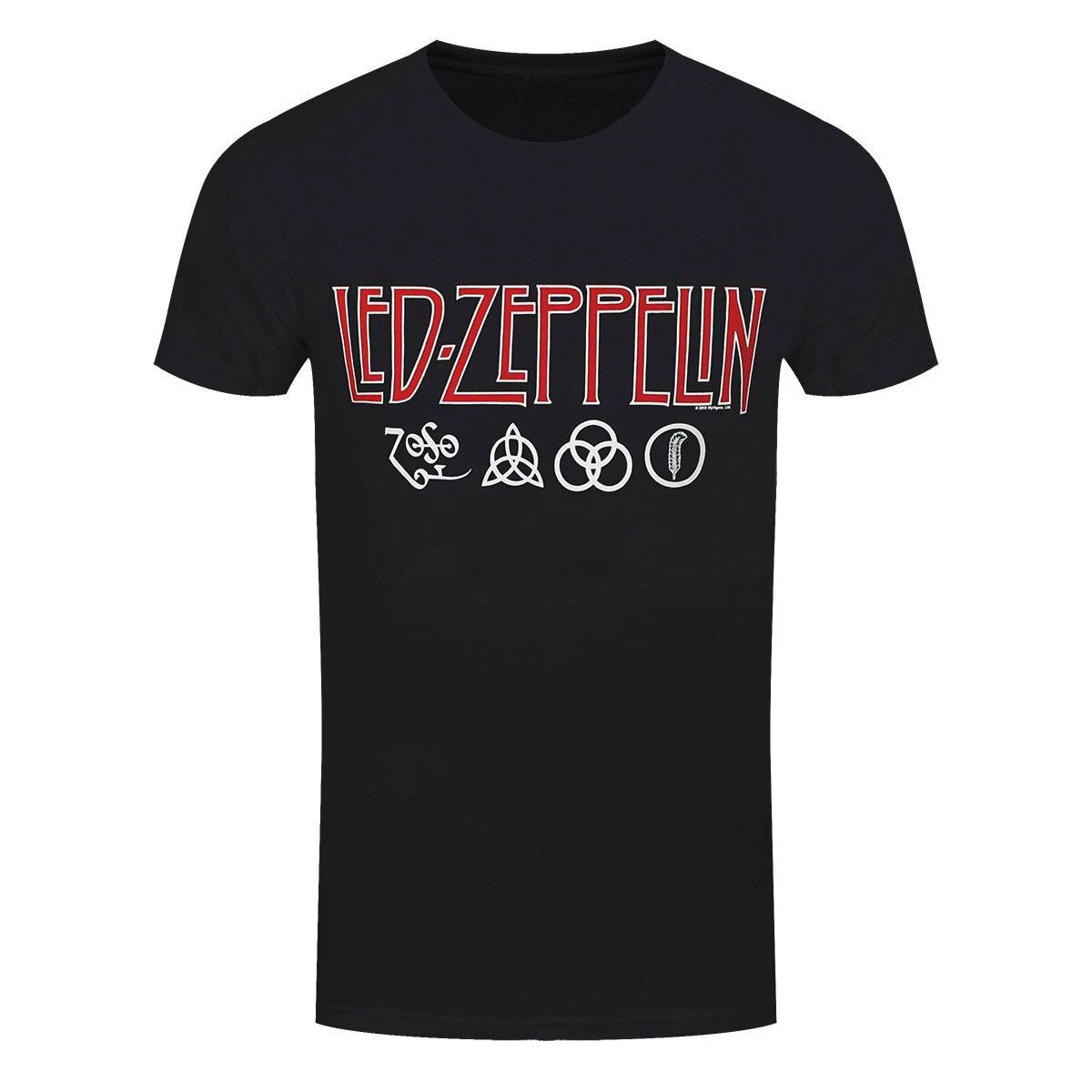 Led Zeppelin T-Shirt Logos & Symbols Rock Band New Black Official Unisex T-shirt, Sweatshirt, Hoodie, Long Sleeve Tee - T-Shirt, Sweatshirt, Hoodie