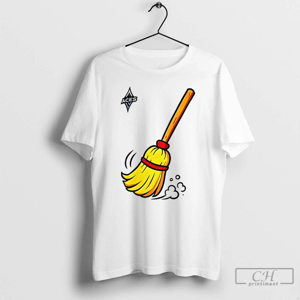 Classic Las Vegas Aces Broom Sweep T Shirts Unisex T-shirt, Sweatshirt, Hoodie, Long Sleeve Tee - T-Shirt, Sweatshirt, Hoodie
