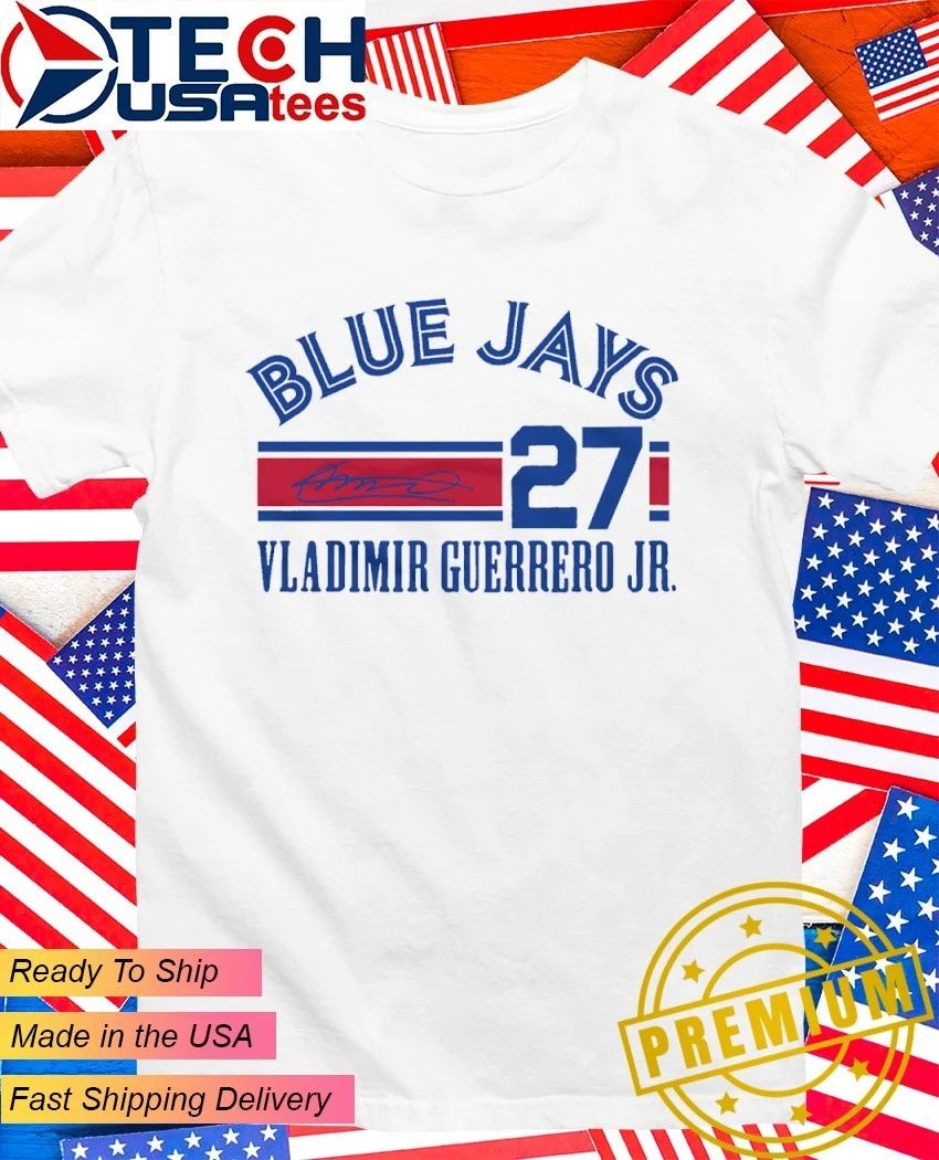 Toronto Blue Jays Baseball Vladimir Guerrero Jr. No. 27 signature shirt Unisex T-shirt, Sweatshirt, Hoodie, Long Sleeve Tee - T-Shirt, Sweatshirt, Hoodie