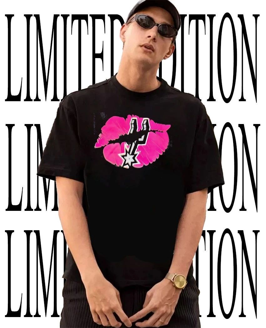 San Antonio Spurs lips shirt Unisex T-shirt, Sweatshirt, Hoodie, Long Sleeve Tee - T-Shirt, Sweatshirt, Hoodie