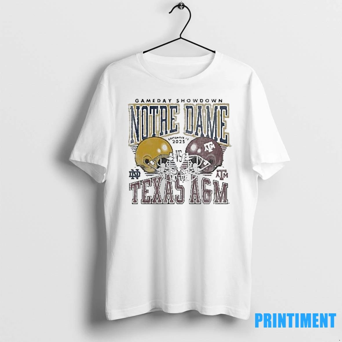 Gameday 2025 Texas Am Aggies Vs Notre Dame Helmet Tshirts Sweater Unisex T-shirt, Sweatshirt, Hoodie, Long Sleeve Tee - T-Shirt, Sweatshirt, Hoodie