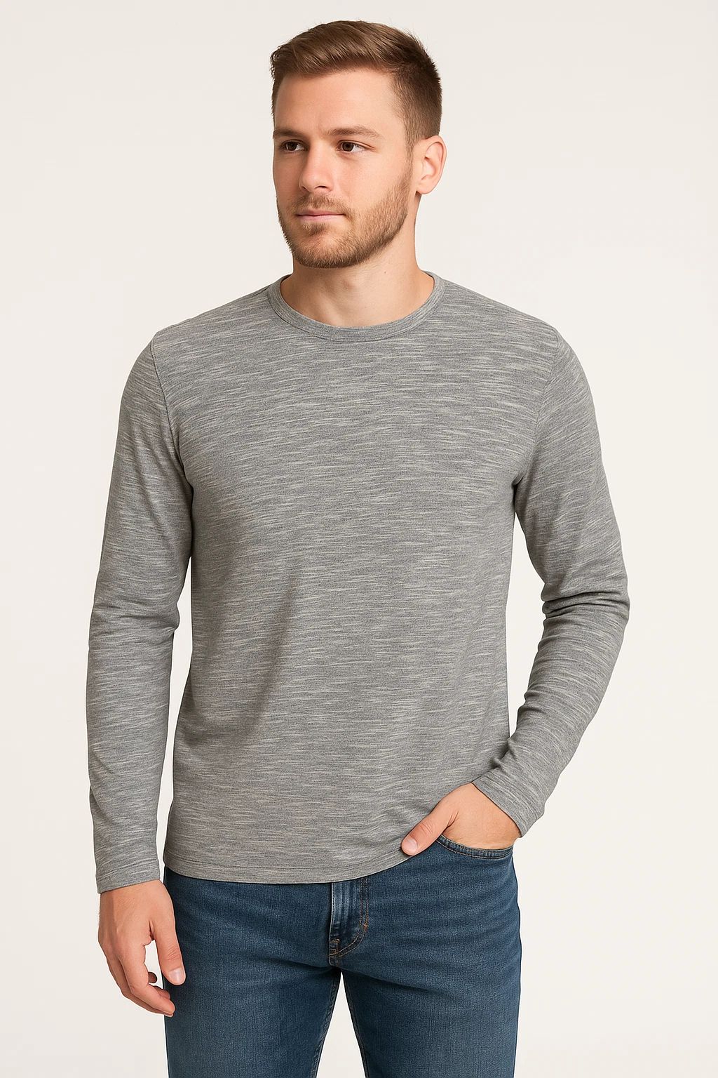 Mark Law Luxury Gray Tee Shirt Size Small Long Sleeve Neutral Minimalist Classic Unisex T-shirt, Sweatshirt, Hoodie, Long Sleeve Tee - T-Shirt, Sweatshirt, Hoodie