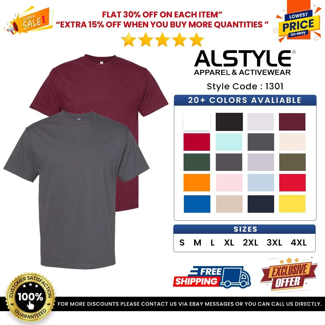 American Apparel 1301 Unisex Heavyweight Training Tee Blank Casual T-Shirt Unisex T-shirt, Sweatshirt, Hoodie, Long Sleeve Tee - T-Shirt, Sweatshirt, Hoodie