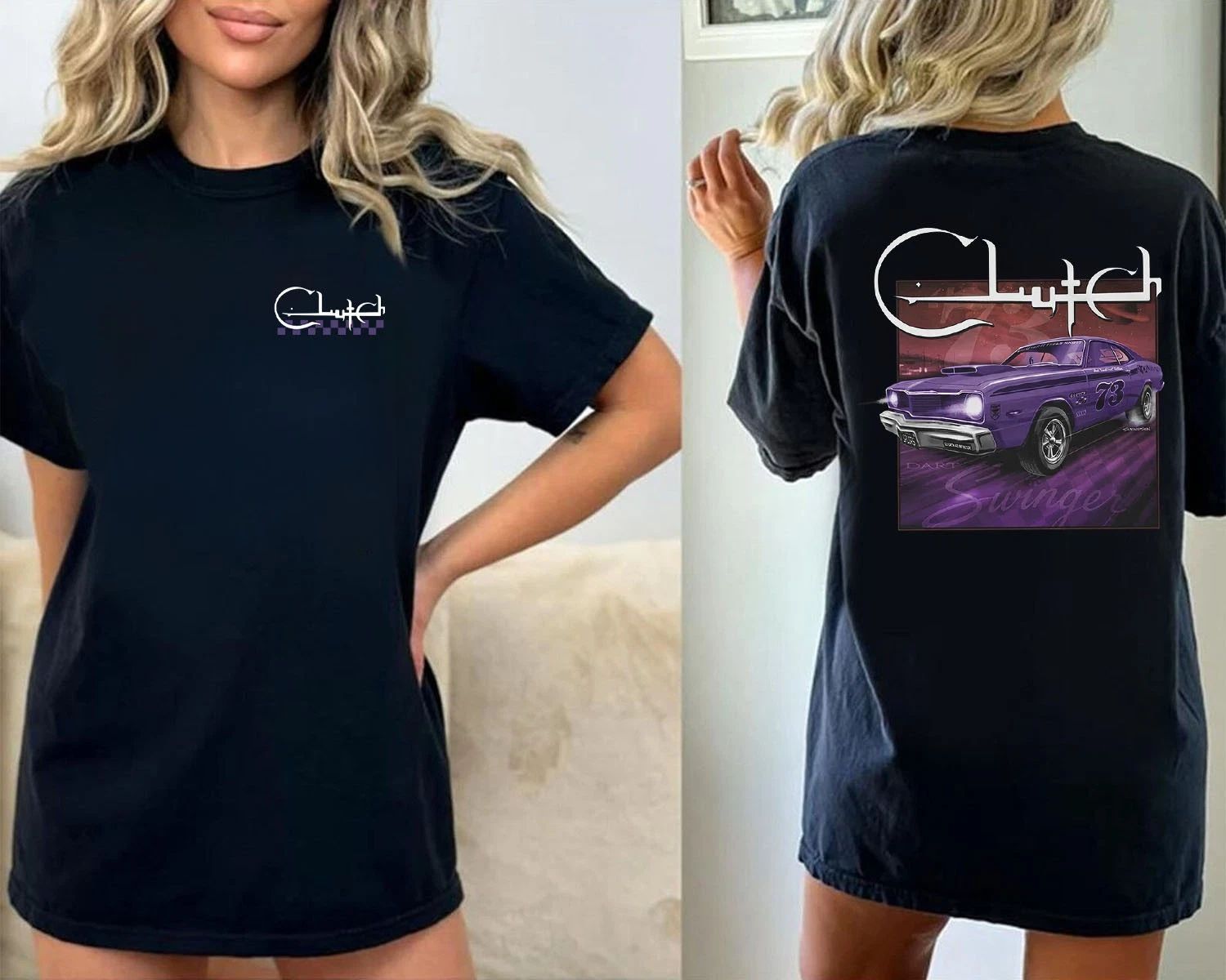 Clutch '73 Swinger Music Band 2025 Double Sided T-SHIRT Unisex T-shirt, Sweatshirt, Hoodie, Long Sleeve Tee - T-Shirt, Sweatshirt, Hoodie