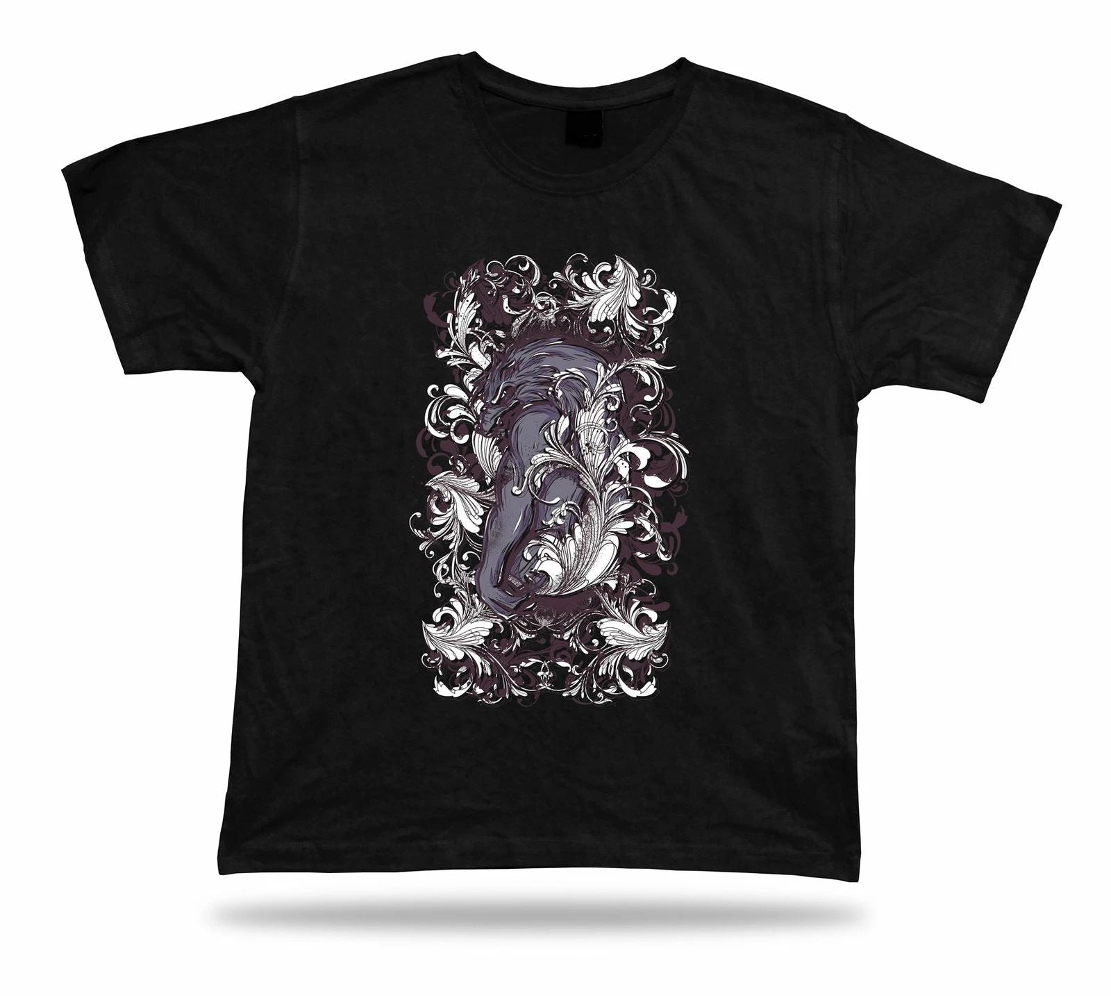 Werewolf Monster Floral design dark stylish vector birthday gift apparel tee Unisex T-shirt, Sweatshirt, Hoodie, Long Sleeve Tee - T-Shirt, Sweatshirt, Hoodie