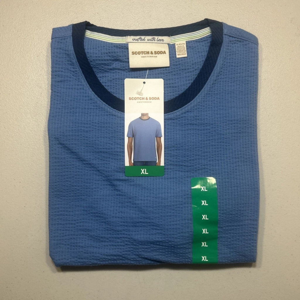 Scotch & Soda Amsterdam Mens Short Sleeve Tee Shirt Blue Size XL Unisex T-shirt, Sweatshirt, Hoodie, Long Sleeve Tee - T-Shirt, Sweatshirt, Hoodie