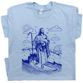 Jesus Surfing T Shirt Vintage Surf Graphic Tee Mens Womens Christian Surfer Unisex T-shirt, Sweatshirt, Hoodie, Long Sleeve Tee - T-Shirt, Sweatshirt, Hoodie