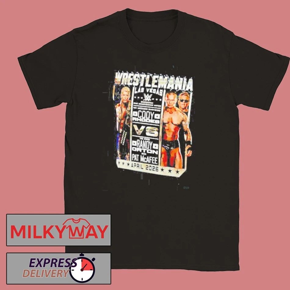WrestleMania 42 Cody Rhodes vs Randy Orton WrestleMania Vegas April 2026 shirt Unisex T-shirt, Sweatshirt, Hoodie, Long Sleeve Tee - T-Shirt, Sweatshirt, Hoodie