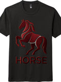 Unisex 3D Embroidered Rearing Horse Shirt-Western Equestrian Cowboy Graphic Tee Unisex T-shirt, Sweatshirt, Hoodie, Long Sleeve Tee - T-Shirt, Sweatshirt, Hoodie