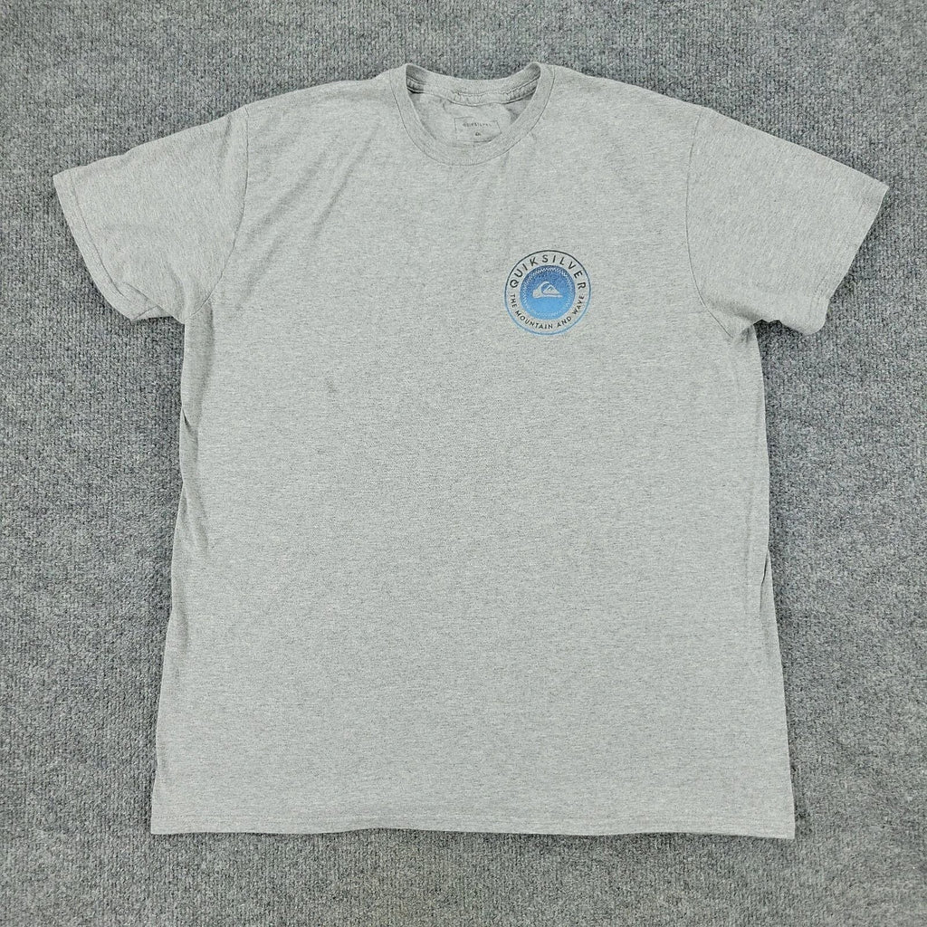 Quiksilver Shirt Men's Large Gray The Mountain & Wave Graphic Short Sleeve Adult Unisex T-shirt, Sweatshirt, Hoodie, Long Sleeve Tee - T-Shirt, Sweatshirt, Hoodie