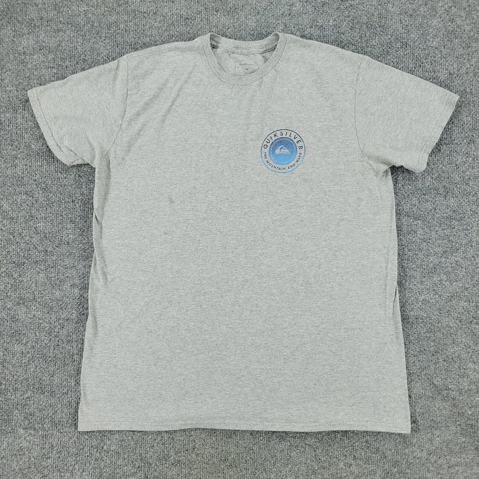 Quiksilver Shirt Men's Large Gray The Mountain & Wave Graphic Short Sleeve Adult Unisex T-shirt, Sweatshirt, Hoodie, Long Sleeve Tee - T-Shirt, Sweatshirt, Hoodie