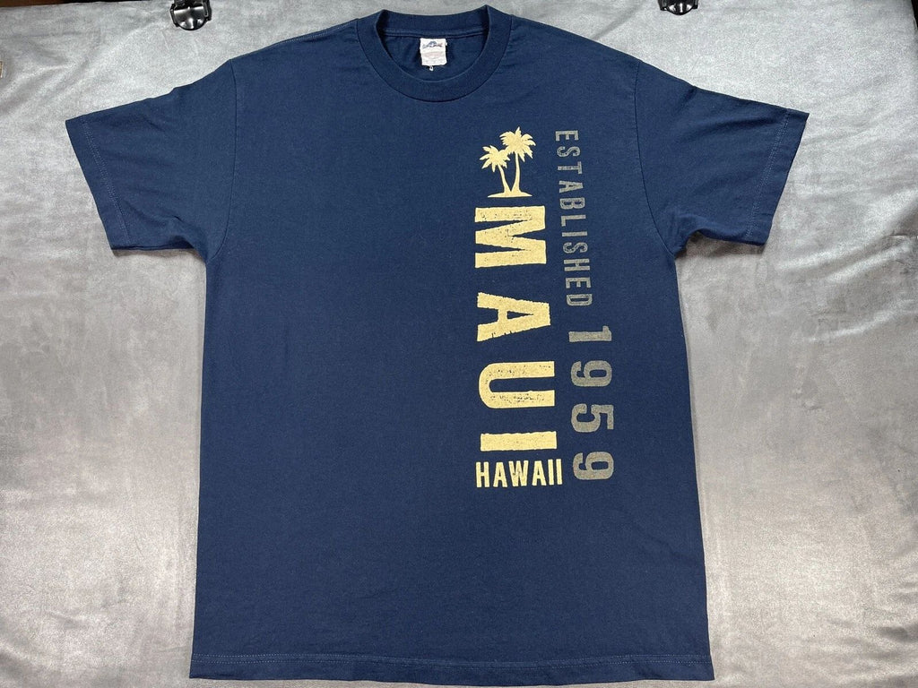 Vintage AAA Maui Hawaii Islands Palm Trees Shirt Blue Large Pacific Ocean Surf Unisex T-shirt, Sweatshirt, Hoodie, Long Sleeve Tee - T-Shirt, Sweatshirt, Hoodie