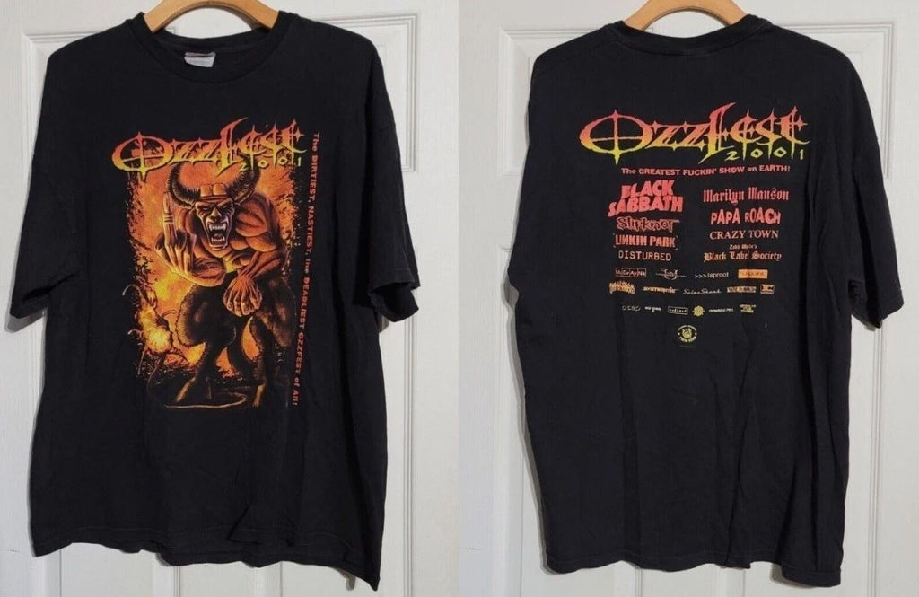 Vintage 2001 Ozzfest Tour Concert Rock Heavy Metal T-Shirt Unisex Unisex T-shirt, Sweatshirt, Hoodie, Long Sleeve Tee - T-Shirt, Sweatshirt, Hoodie
