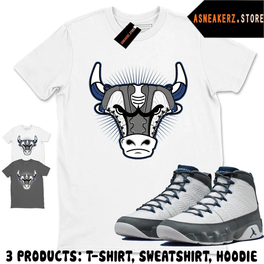 Shirt To Match AJ 9 Flint Grey 2026 Sneaker Matching Tee Bull Head T-Shirt Unisex T-shirt, Sweatshirt, Hoodie, Long Sleeve Tee - T-Shirt, Sweatshirt, Hoodie