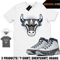 Shirt To Match AJ 9 Flint Grey 2026 Sneaker Matching Tee Bull Head T-Shirt Unisex T-shirt, Sweatshirt, Hoodie, Long Sleeve Tee - T-Shirt, Sweatshirt, Hoodie